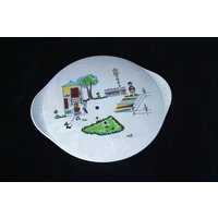 Alte Tortenplatte 50Er Jahre Rockabilly Grünstadt Mid Century Keramik Alte Tortenplatte 50Er Jahre Rockabilly Grünstadt Mid Century Keramik von Landmum