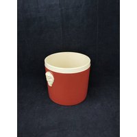 Alter Art Deco Blumentopf Übertopf Dose Bonboniere Sarreguemines Keramik Steingut von Landmum