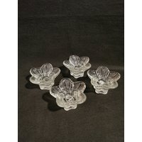 Design Stil Kerzenhalter Glas Vintage Kerzenständer Teelicht Kerzenleuchter Set Space Ära 4x von Landmum