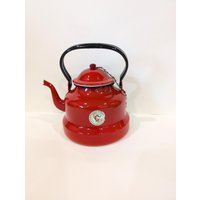 Emaille Kanne Teekanne Vintage Deko Landhausstil Blumentopf Rot Topf Kessel Emaille Kanne Teekanne Vintage Deko Landhausstil Blumentopf Rot Topf Kessel von Landmum