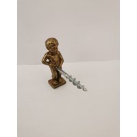 Flaschenöffner Männeken Piss Bruxxeles 50Er Brass Korkenzieher Messing Öffner von Landmum