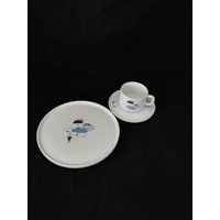 Friesland Porzellan Kaffeegedeck Life 1 Form 5132 Weekend Sonne Regenschirm Wolken Teller Tasse Untertasse 3 Teilig Melitta von Landmum