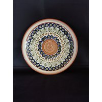 Handgetöpfertee Keramik Teller Xl Blau Wandteller 60Er Pfauenauge Handgetöpfertee Keramik Teller Xl Blau Wandteller 60Er Pfauenauge von Landmum