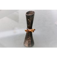 Kleine Versilberte Vase Mit Schleife Süß Shabby Chic 18cm von Landmum