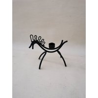 Kleiner String Kerzenhalter Aus Metall Vintage Kerzenständer von Landmum