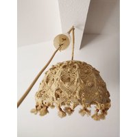 Kultige Makramee Deckenlampe 60Er 70Er Handarbeit von Landmum