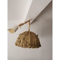 Kultige Makramee Deckenlampe 60Er 70Er Handarbeit von Landmum