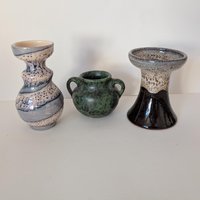 Minivase Vase 3x Stück Vintage West Germany Blumenvase Keramik Miniatur Minivase Vase 3x Stück Vintage West Germany Blumenvase Keramik Miniatur von Landmum