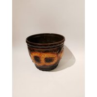 Origineller Vintage Fat Lava Übertopf Blumentopf Deko Topf Keramik Blume Western Germany von Landmum