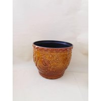 Origineller West German Pottery Scheurich Übertopf Blumentopf Deko Topf Keramik von Landmum