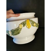 Origineller Xl Übertopf Blumentopf Italy Deko Topf Keramik Vintage Majolika Art Majoli Line Origineller Xl Übertopf Blumentopf Italy Deko Topf Keramik Vintage Majolika Art Majoli Line von Landmum