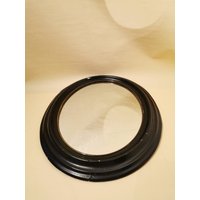 Schöner Uralter Spiegel Schwarz Schellack Art Deco Echt Holz Vintage von Landmum