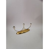 Schöner Zauberhafter Kerzenhalter 50Er Jahre Versilbert Shabby Chic von Landmum