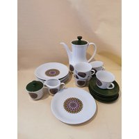 Schönes Kaffeeservice 70Er Seltmann Weiden 6 Personen Retro Tassen Teller Unterteller von Landmum