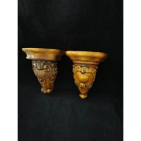 Tolle Holz Wand Konsole Für Holzfigur Barock Ablage Podest Regal Alt Geschnitzt Wandkonsole 2 Stück Tolle Holz Wand Konsole Für Holzfigur Barock Ablage Podest Regal Alt Geschnitzt Wandkonsole 2 Stück von Landmum