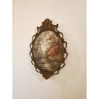 Toller Xl Großer Prunk Barock Jugendstil Vintage Bilderrahmen Mit Bild Metallrahmen Scheibe Messing Toller Xl Großer Prunk Barock Jugendstil Vintage Bilderrahmen Mit Bild Metallrahmen Scheibe Messing von Landmum
