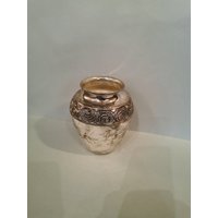 Vase Versilbert 70Er Jahre Shabby Vintage Jugendstil Metall Art Déco Stil Tischvase Vase Versilbert 70Er Jahre Shabby Vintage Jugendstil Metall Art Déco Stil Tischvase von Landmum