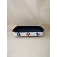 Vintage Auflaufform Emaille Bräter Schwarz 70Er Vintage Auflaufform Emaille Bräter Schwarz 70Er von Landmum