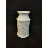 Vintage Bay Keramik Vase Blumenvase West Germany Pottery 60-14 Weiss 60Er 70Er Design Vintage Bay Keramik Vase Blumenvase West Germany Pottery 60-14 Weiss 60Er 70Er Design von Landmum