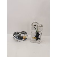 Vintage Konvolut Mars Kristall Vase Blockvase Orchideenvase Shabby Chic Kristallglas Blumenvase Vintage Konvolut Mars Kristall Vase Blockvase Orchideenvase Shabby Chic Kristallglas Blumenvase von Landmum