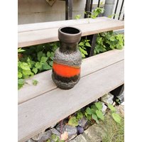 Wunderschöne Fat Lava Keramik Vase Vintage 70Er Carstens Tönnishof Design Designer 26cm von Landmum