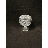 Wunderschöne Kugel Glas Bonboniere Vintage Kristall Shabby 13cm Hoch von Landmum