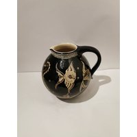 Wunderschöner Krug Vase Handarbeit Steingut Studio Keramik Salzglasur 70Er Jahre Westerwälder von Landmum