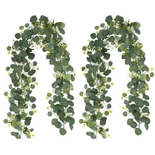 Landrain 2 Stück Eukalyptus Girlande Pflanzen,Künstliche,178cm Landrain 2 Stück Eukalyptus Girlande Pflanzen,Künstliche,178cm von Landrain