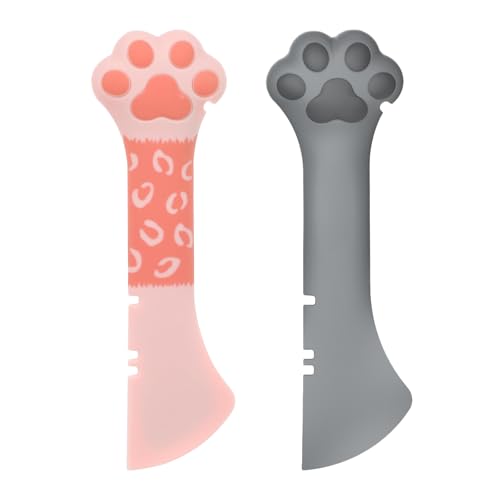 Landrain 2 stück katzen katzenfutter löffel, langer griff katzenlöffel für nassfutter,cat treats spoon von Landrain