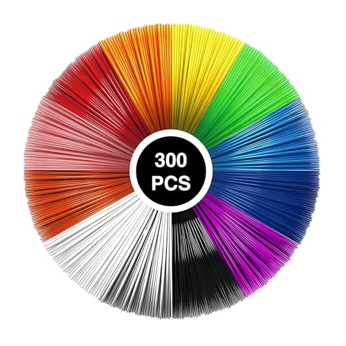 Landrain 300 Stück 10 Farben 3D Stift Filament, 2.5mm 3 D Printing Stift Nachfüllpacks für 3doodlers Pen, Filapen Nachfüllpack Landrain 300 Stück 10 Farben 3D Stift Filament, 2.5mm 3 D Printing Stift Nachfüllpacks für 3doodlers Pen, Filapen Nachfüllpack von Landrain