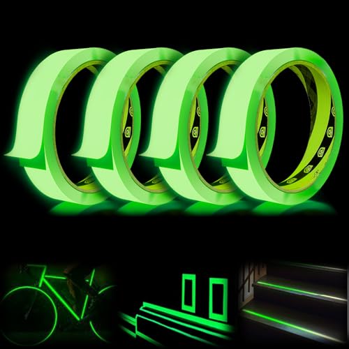 Landrain 4 Rollen Fluoreszierendes Klebeband, 5 M X 10 MM Leuchtband Selbstklebend, Glow in the Dark Tape Landrain 4 Rollen Fluoreszierendes Klebeband, 5 M X 10 MM Leuchtband Selbstklebend, Glow in the Dark Tape von Landrain