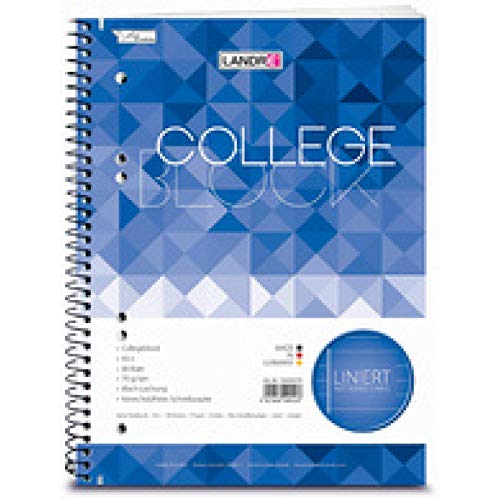 LANDRÉ 100050176 Collegeblock"College" DIN A5, kariert, 80 Blatt von LANDRE