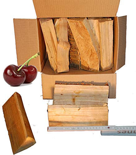 Kirsche Smoker-Holz, 4 Kg, aromatisches 100% natürliches Räucherholz für Smoker und große Kugelgrills, sauber und trocken von Landree