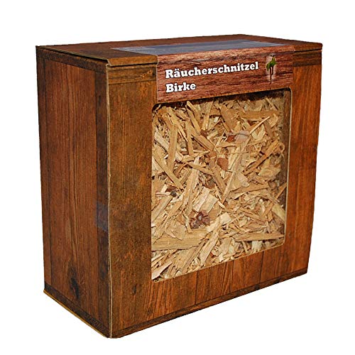 Landree Räucherschnitzel WoodCuttings, 3L Box, Familien BBQ-Holzhof aus Schleswig-Holstein (Birke) von Landree