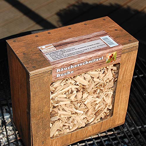 Landree Räucherschnitzel WoodCuttings, 3L Box, BBQ-Holzhof aus Schleswig-Holstein (Buche) von Landree