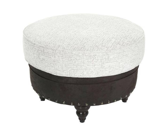 Landscape HOCKER, Dunkelbraun, Beige, Buche, massiv, Lederoptik, Füllung: Polyetherschaumkern, rund, 75x50x75 cm, Stühle Landscape HOCKER, Dunkelbraun, Beige, Buche, massiv, Lederoptik, Füllung: Polyetherschaumkern, rund, 75x50x75 cm, Stühle von Landscape