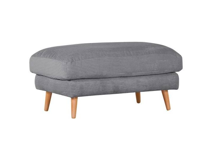 Landscape HOCKER Amaro, Grau, Uni, rechteckig, 100x50x63 cm, Fußauswahl, Stoffauswahl, Wohnzimmer, Hocker, Sitzhocker von Landscape