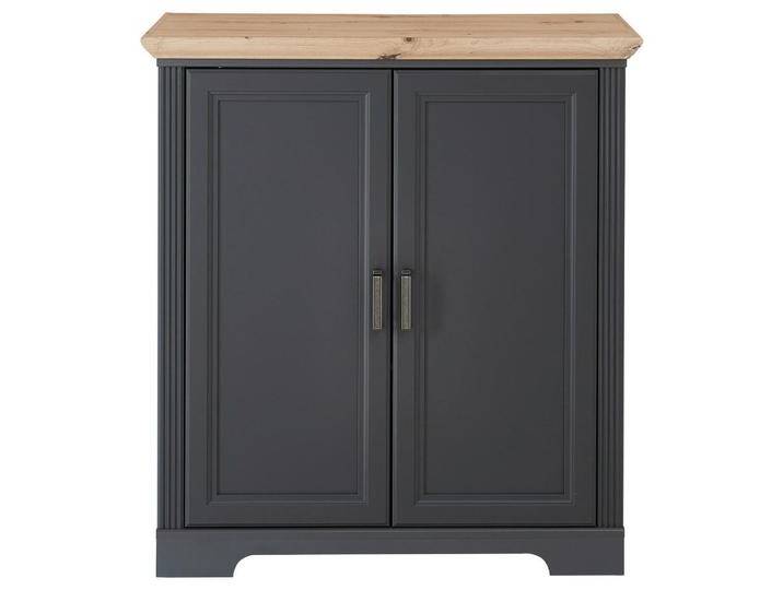 Landscape KOMMODE, Graphit, Eiche Artisan, Metall, 2 Fächer, 93x102x41 cm, in verschiedenen Größen erhältlich, Wohnzimmer, Kommoden & Sideboards, von Landscape