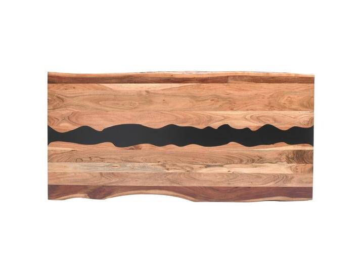 Landscape TISCHPLATTE, Schwarz, Akazie, Holz, Naturmaterialien, Akazie, massiv, 90x5.5x180 cm, Esszimmer, Tische, Esstische, Tischsysteme, Tischplatte von Landscape