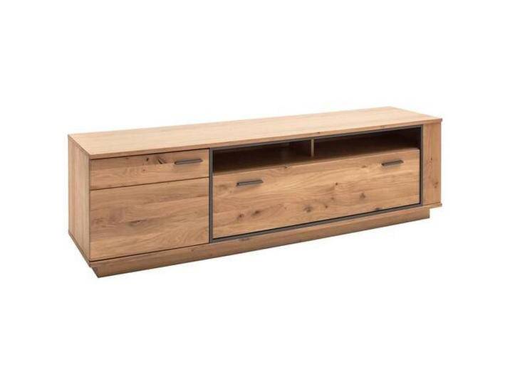 Landscape TV-ELEMENT, Anthrazit, Eiche, Asteiche, furniert, 1 Fächer, 1 Schubladen, 210x61x50 cm, Kleinmöbel von Landscape