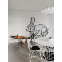 Ablösbares Wandbild Hase/Schälen Und Aufkleben Kaninchen-Mustertapete - Aufkleben Oder Nicht Geklebt Kaninchen-Wandbild von LandscapeWalls