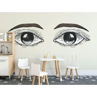 Augenportrait Abnehmbares Vinyl Wandbild/Peel & Stick Abstrakte Tapete Eye Portrait Foto von LandscapeWalls