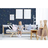 Bunte Galaxie Abnehmbares Vinyl Wandbild/Peel & Stick Space Wallpaper Galaxy Foto von LandscapeWalls
