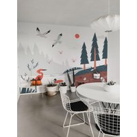 Ökosystem Abnehmbares Vinyl Wandbild/Peel & Stick Art Tapete Ecosystem Foto von LandscapeWalls