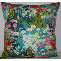 Gr. Zierkissenhülle Kissen Motiv Blumen Klatschmohn Margeriten Sumpfpflanzen Gräser Natur Blumenwiese Insekten Wald Herz Liebe Erinnerungen von Landwerke