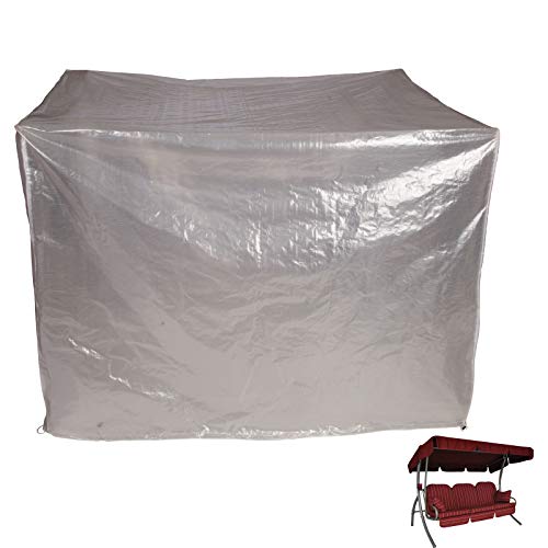 Laneetal Schutzhaube Hollywoodschaukel Gartenschaukel Schutzhülle Gartenmöbel PE Abdeckplane mit Klettverschluss 215x150x150cm Transparent von Laneetal