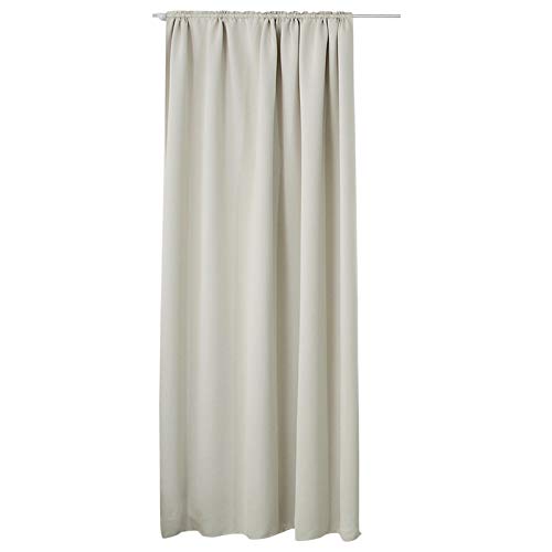 Laneetal Thermovorhang, Verdunklungsvorhang für Wohnzimmer Schlafzimmer, Blickdicht, mit Kräuselband für Schiene, 250g/m² Schwere Wärmeisolierende, 140 x 225 cm, Beige Laneetal Thermovorhang, Verdunklungsvorhang für Wohnzimmer Schlafzimmer, Blickdicht, mit Kräuselband für Schiene, 250g/m² Schwere Wärmeisolierende, 140 x 225 cm, Beige von Laneetal