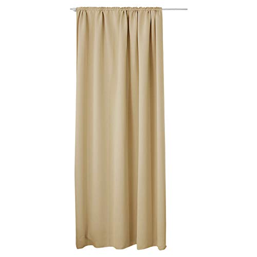 Laneetal Thermovorhang, Verdunklungsvorhang für Wohnzimmer Schlafzimmer, Blickdicht, mit Kräuselband für Schiene, 250g/m² Schwere Wärmeisolierende, 140 x 225 cm, Champagne Laneetal Thermovorhang, Verdunklungsvorhang für Wohnzimmer Schlafzimmer, Blickdicht, mit Kräuselband für Schiene, 250g/m² Schwere Wärmeisolierende, 140 x 225 cm, Champagne von Laneetal