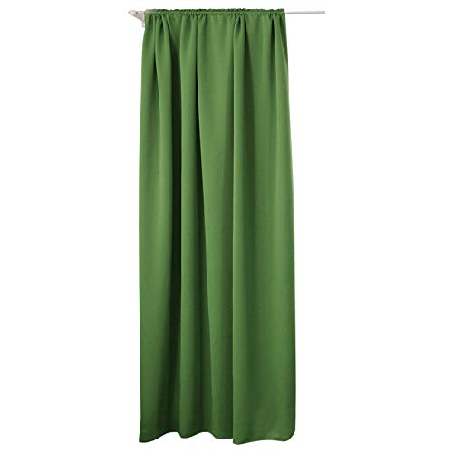 Laneetal Thermovorhang, Verdunklungsvorhang für Wohnzimmer Schlafzimmer, Blickdicht, mit Kräuselband für Schiene, 250g/m² Schwere Wärmeisolierende, 140 x 245 cm, Grün von Laneetal