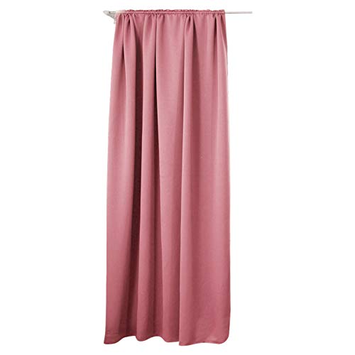 Laneetal Thermovorhang, Verdunklungsvorhang für Wohnzimmer Schlafzimmer, Blickdicht, mit Kräuselband für Schiene, 250g/m² Schwere Wärmeisolierende, 140 x 245 cm, Rosa von Laneetal